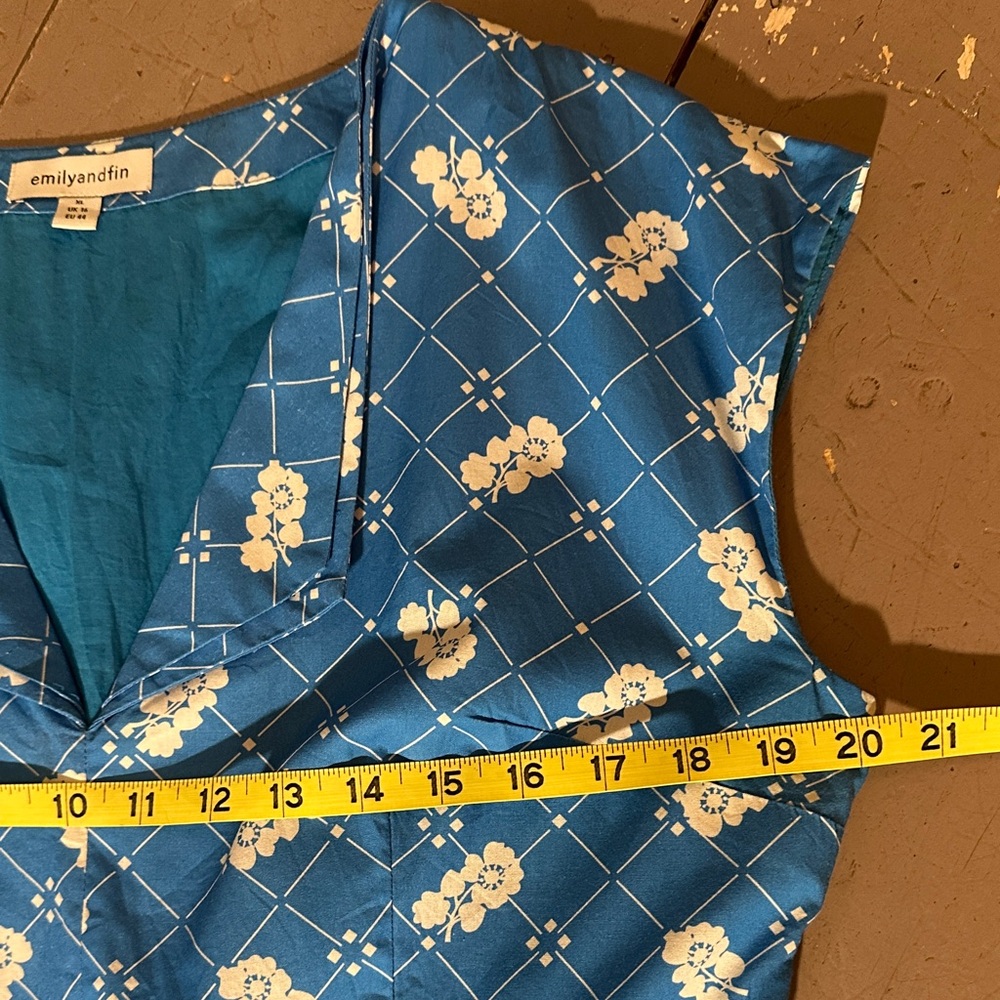 Emily and Fin RARE Blue Rockabilly Dress - Picture 6 of 10